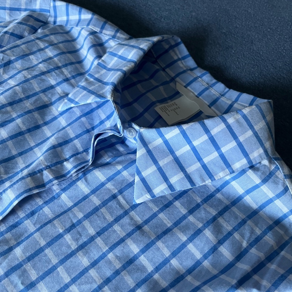 NWOT Cotton Button Up Shirt with Ruffled Sleeves
